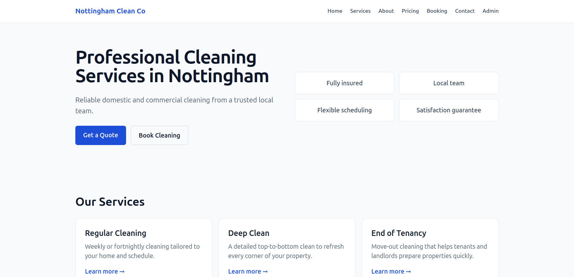 Screenshot of Cleaners